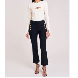 Derek Lam 10 Crosby
Robertson Cropped Flare Trousers with Sailor Buttons